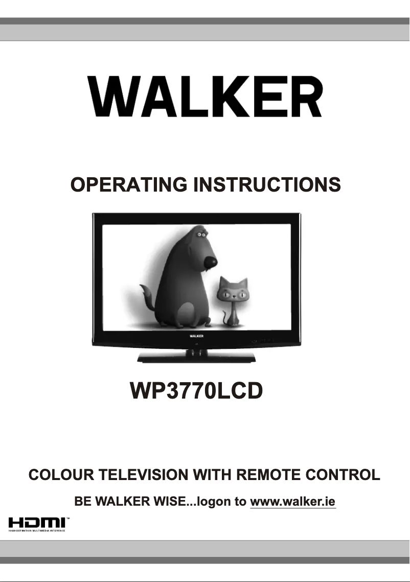 Page n°1 - Manuel utilisateur Walker WP3770LCD