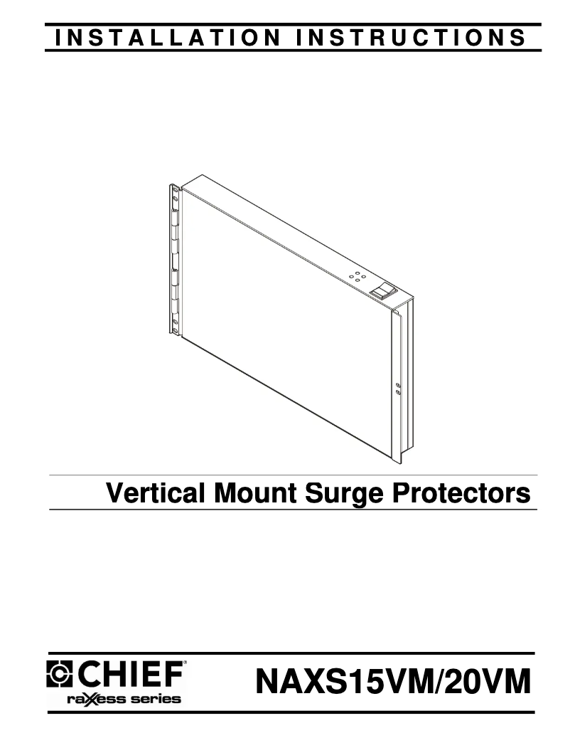 Page 1 de la notice Manuel utilisateur Chief NAXS15VM