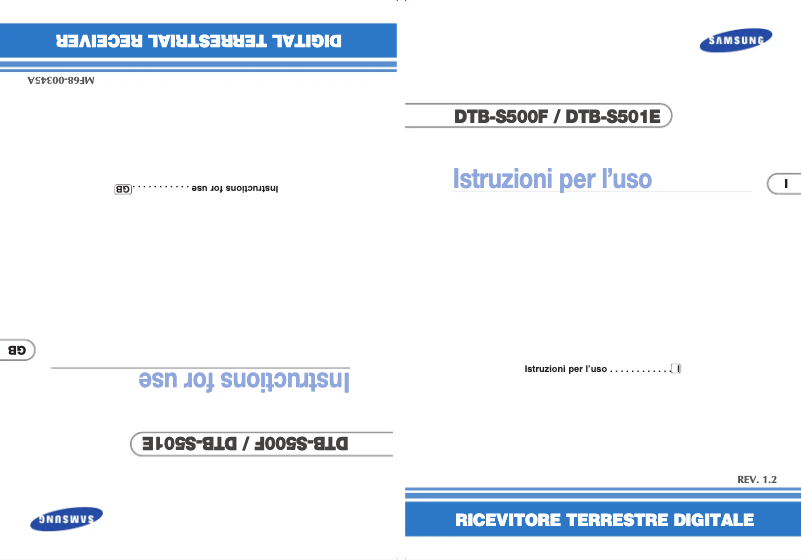 Page 1 de la notice Manuel utilisateur Samsung DTB-S501E