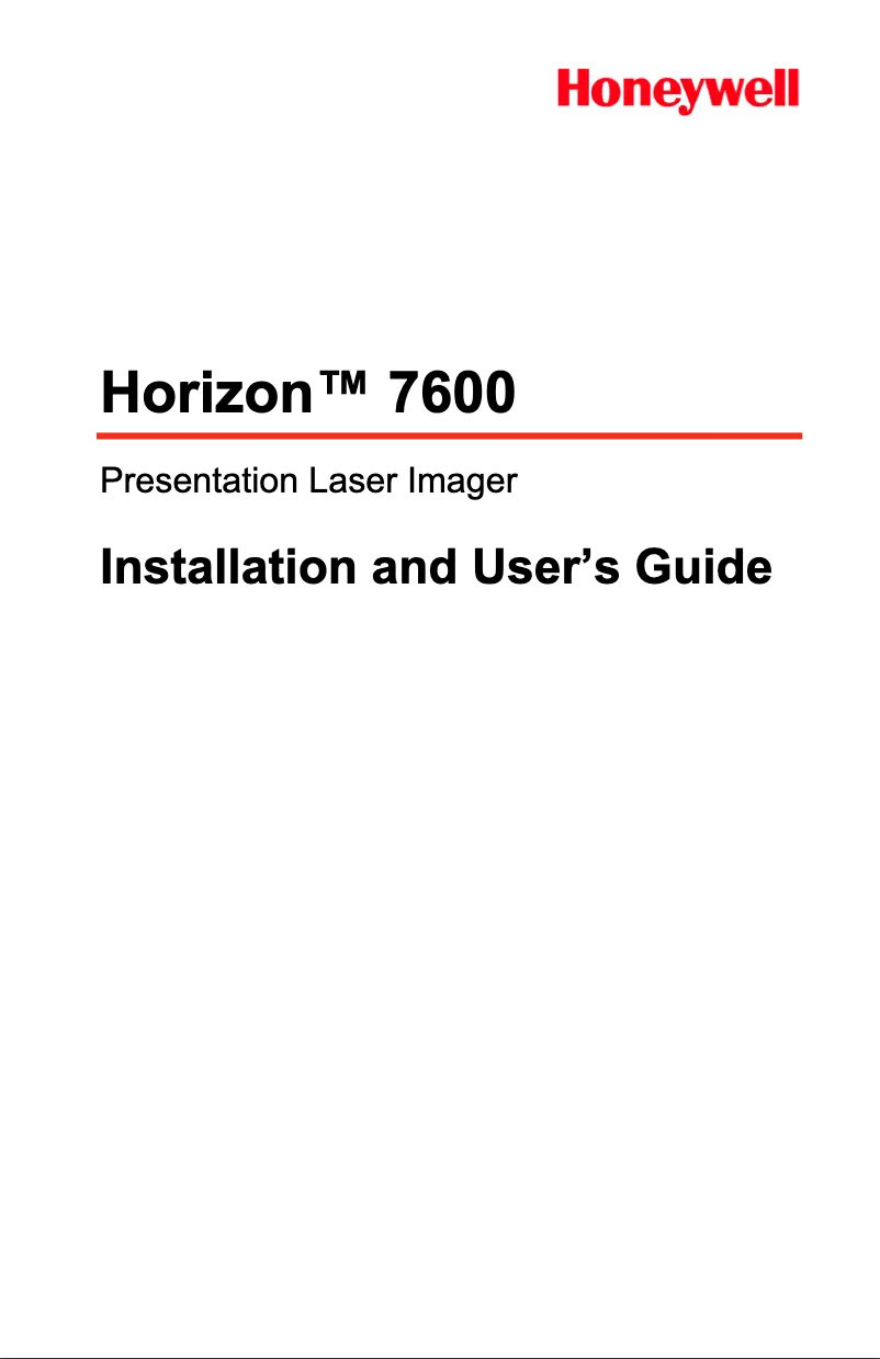 Página 1 del manual Manual de usuario Honeywell Horizon 7600