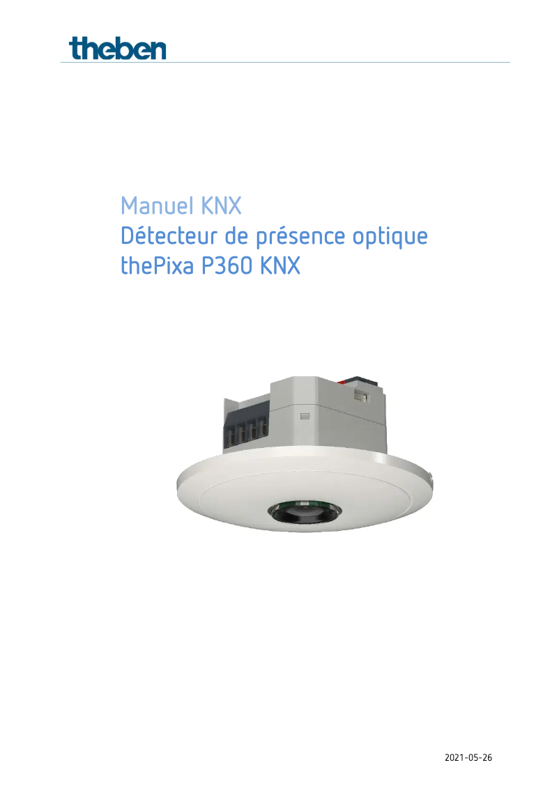 Image de la première page du manuel de l'appareil thePixa P360 KNX UP
