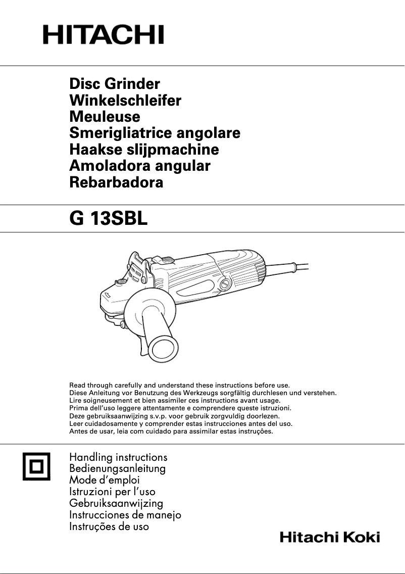 Page n°1 - Manuel utilisateur Hitachi G 13SBL