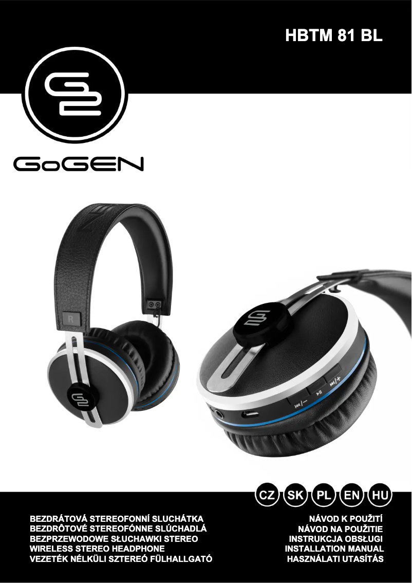 Page 1 de la notice Manuel utilisateur GoGen HBTM 81BL