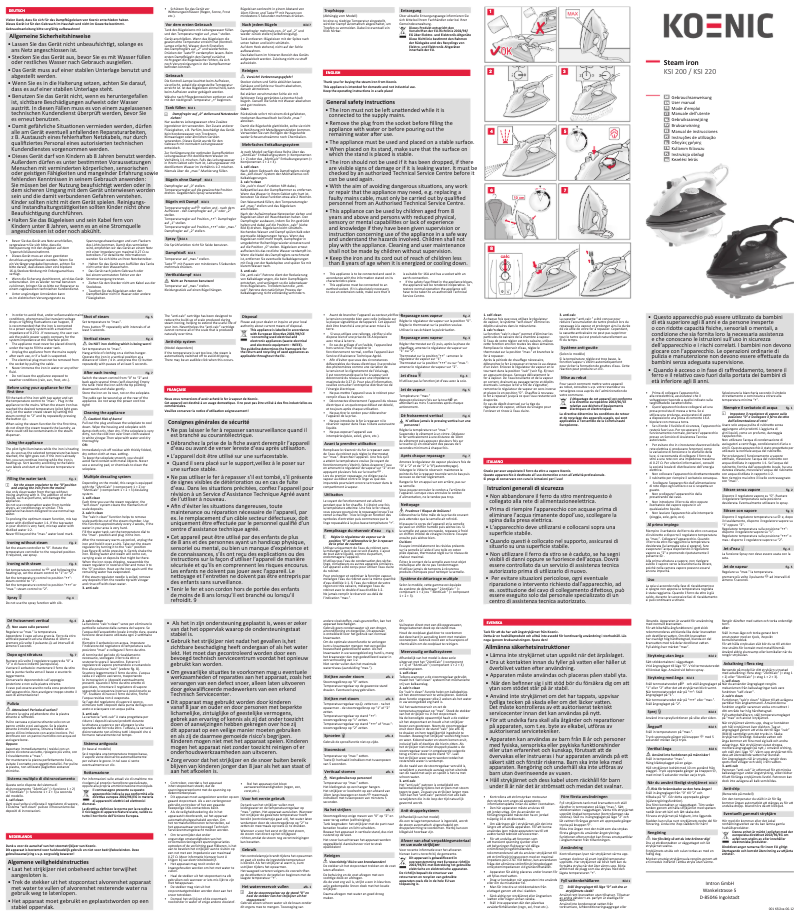 Page 1 de la notice Manuel utilisateur Koenic KSI 200