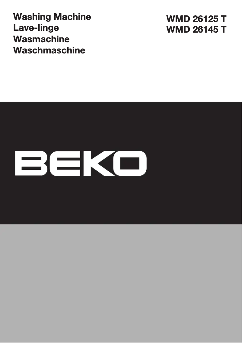 Page n°1 - Manuel utilisateur Beko WMD 26145 T