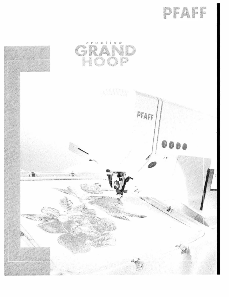 Page 1 de la notice Manuel utilisateur Pfaff creative grand hoop