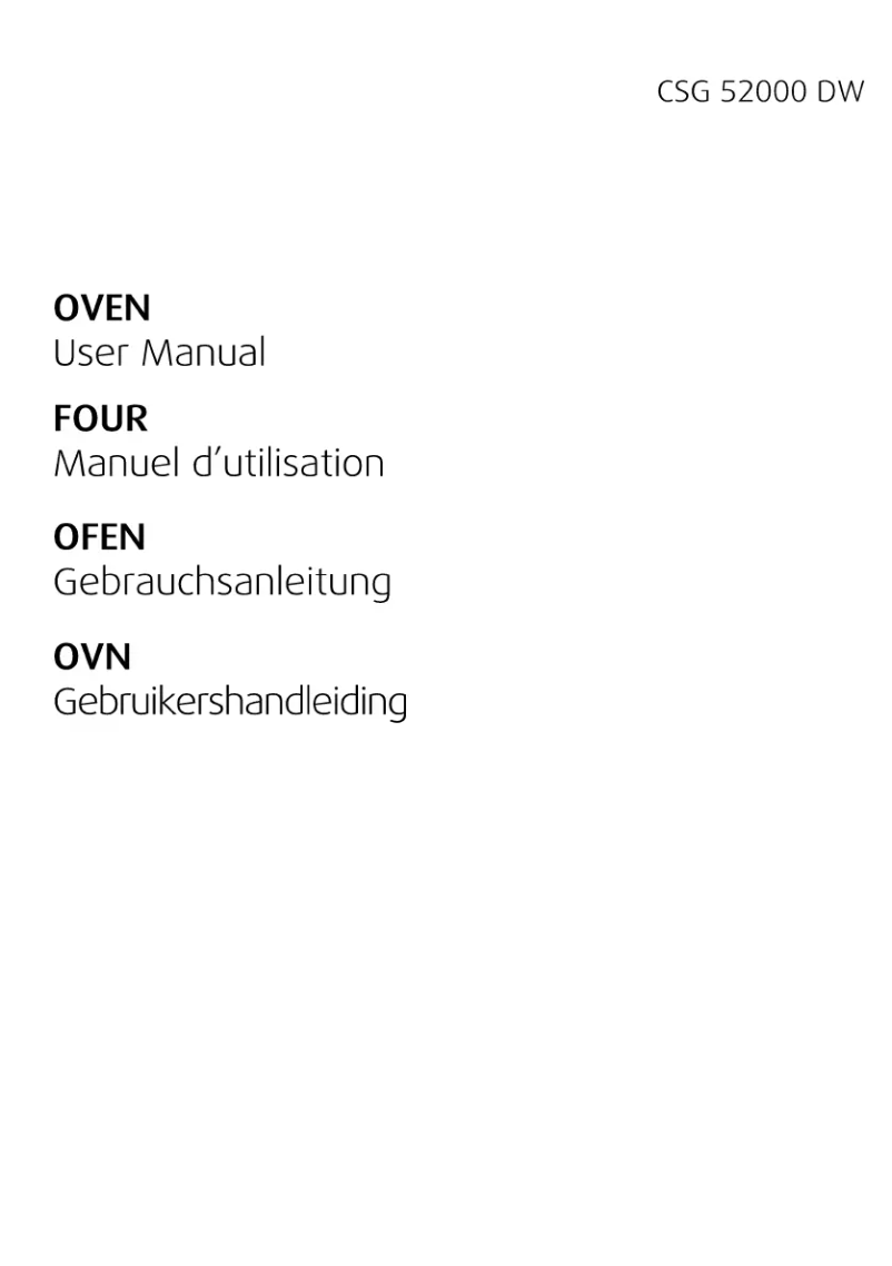 Page n°1 - Manuel utilisateur Beko CSG 52000