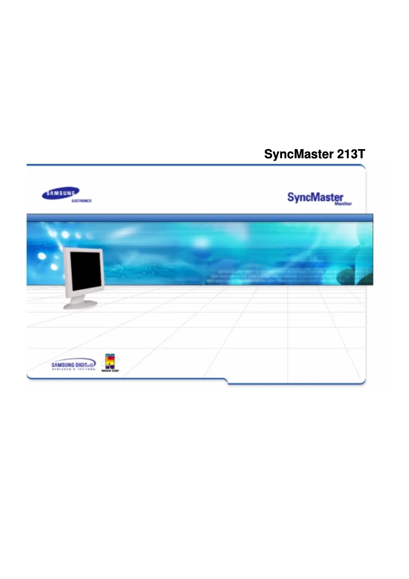 Page 1 de la notice Manuel utilisateur Samsung SyncMaster 213T