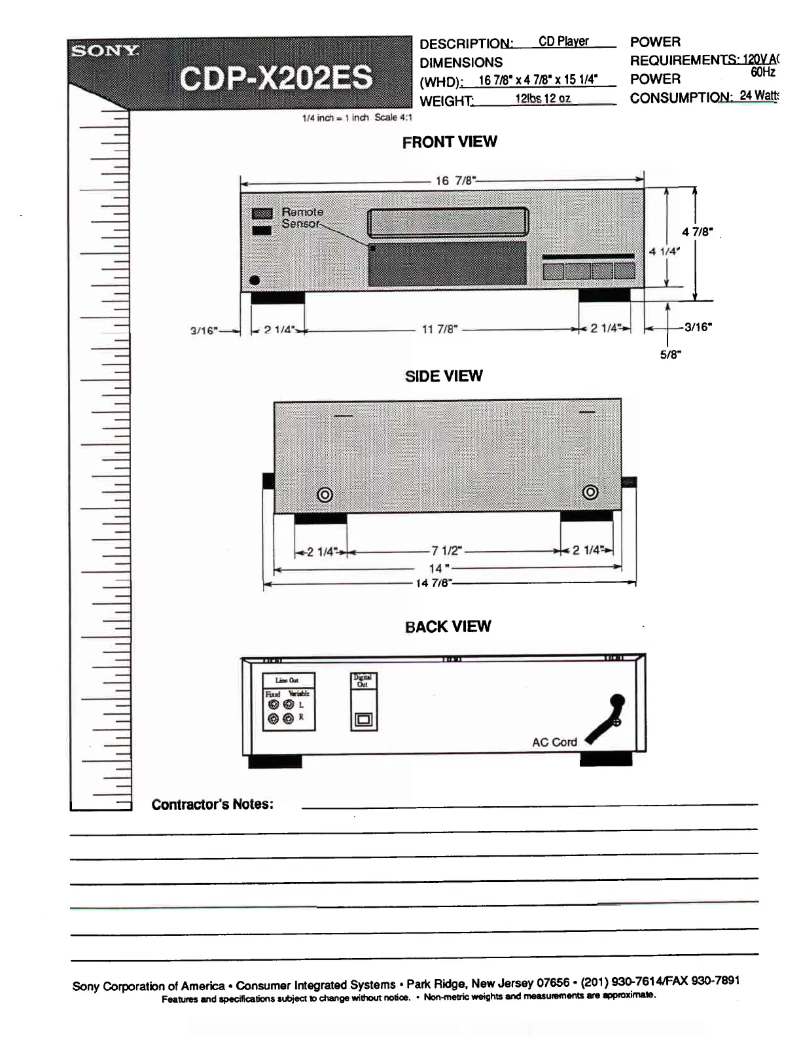 Page 1 de la notice Guide d'installation Sony CDP-X202ES
