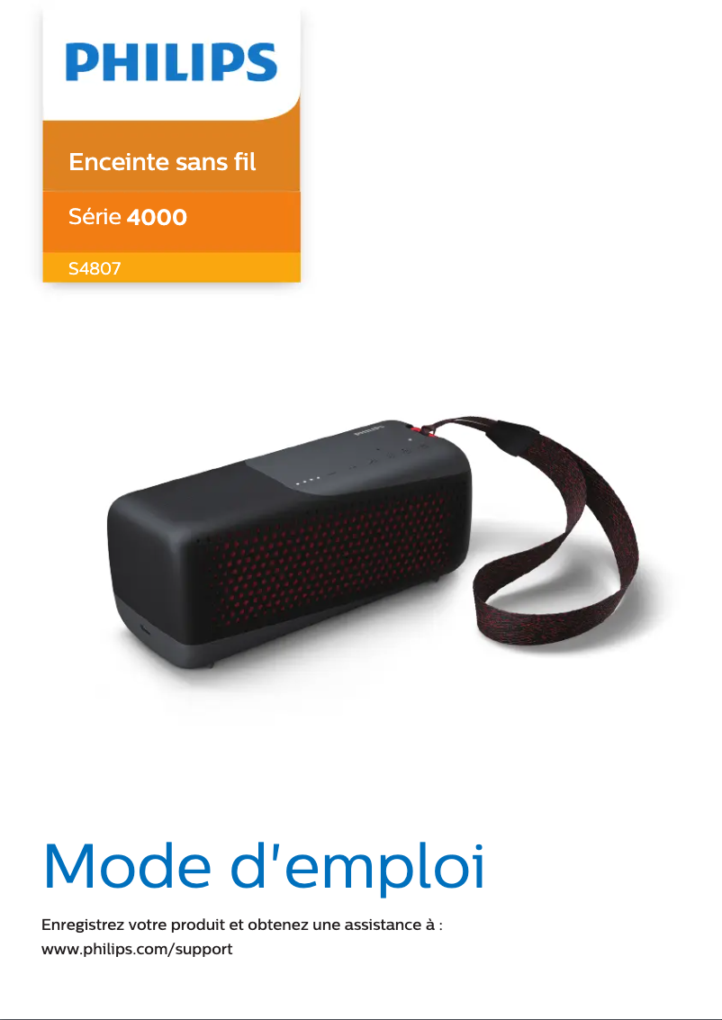 Page 1 de la notice Manuel utilisateur Philips TAS4807