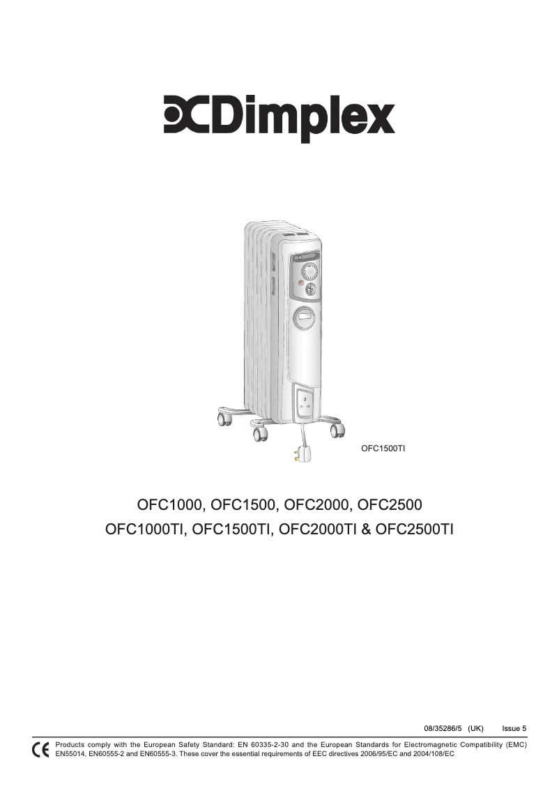 Page 1 de la notice Manuel utilisateur Dimplex OFC1500TI