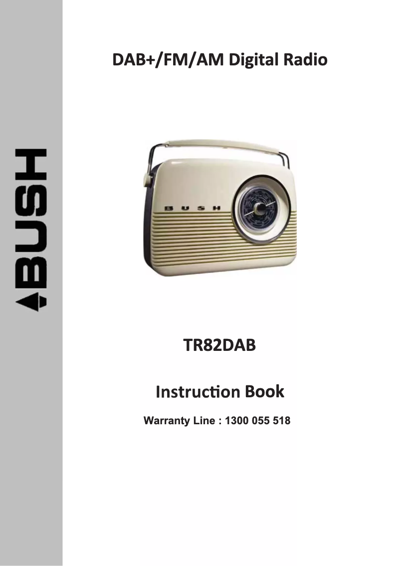 Page 1 de la notice Manuel utilisateur Bush TR82DAB