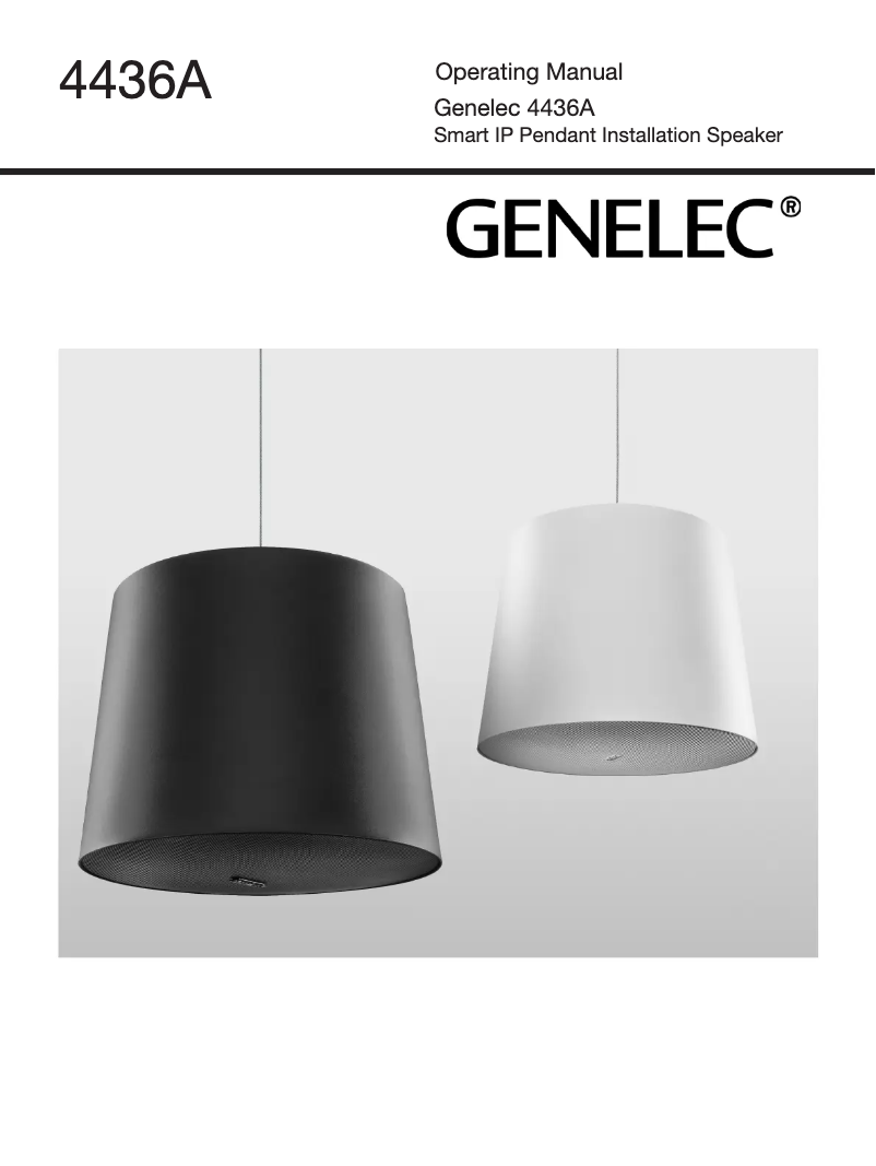 Page n°1 - Manuel utilisateur Genelec 4436A