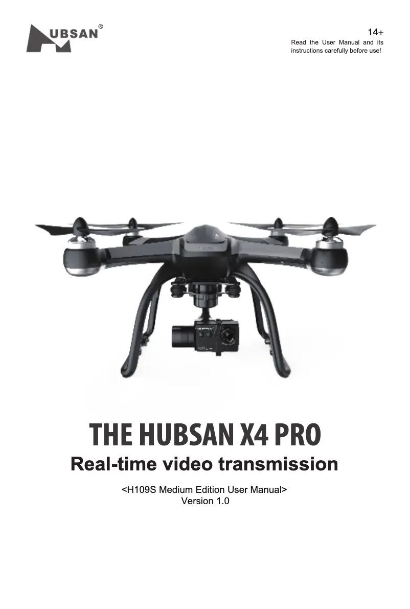 Page n°1 - Manuel utilisateur Hubsan X4 Pro