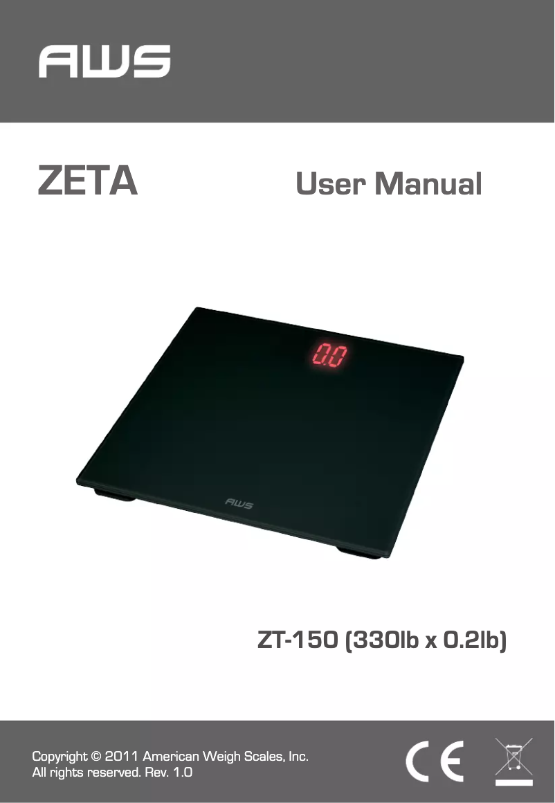 Page n°1 - Manuel utilisateur AWS ZETA ZT-150