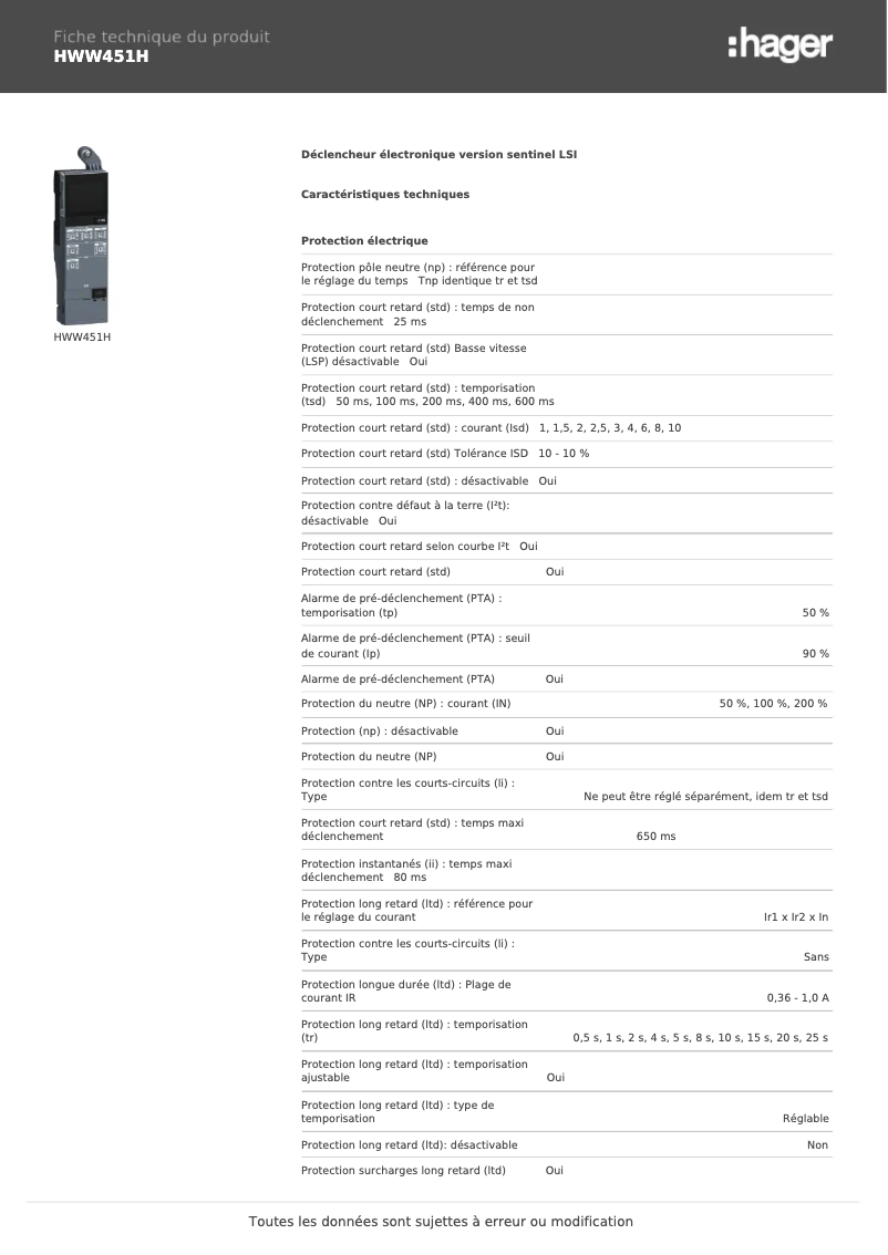 Image de la première page du manuel de l'appareil HWW451H