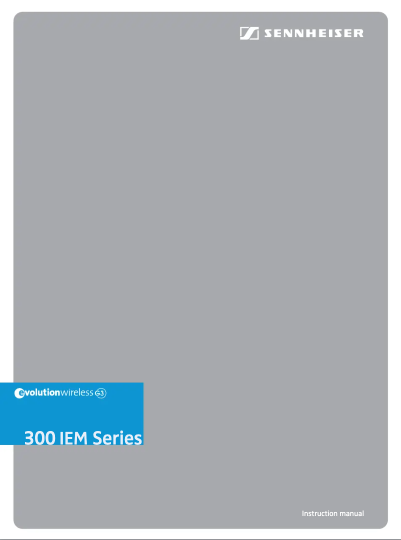 Page n°1 - Manuel utilisateur Sennheiser EW 300 IEM G3-D-EU