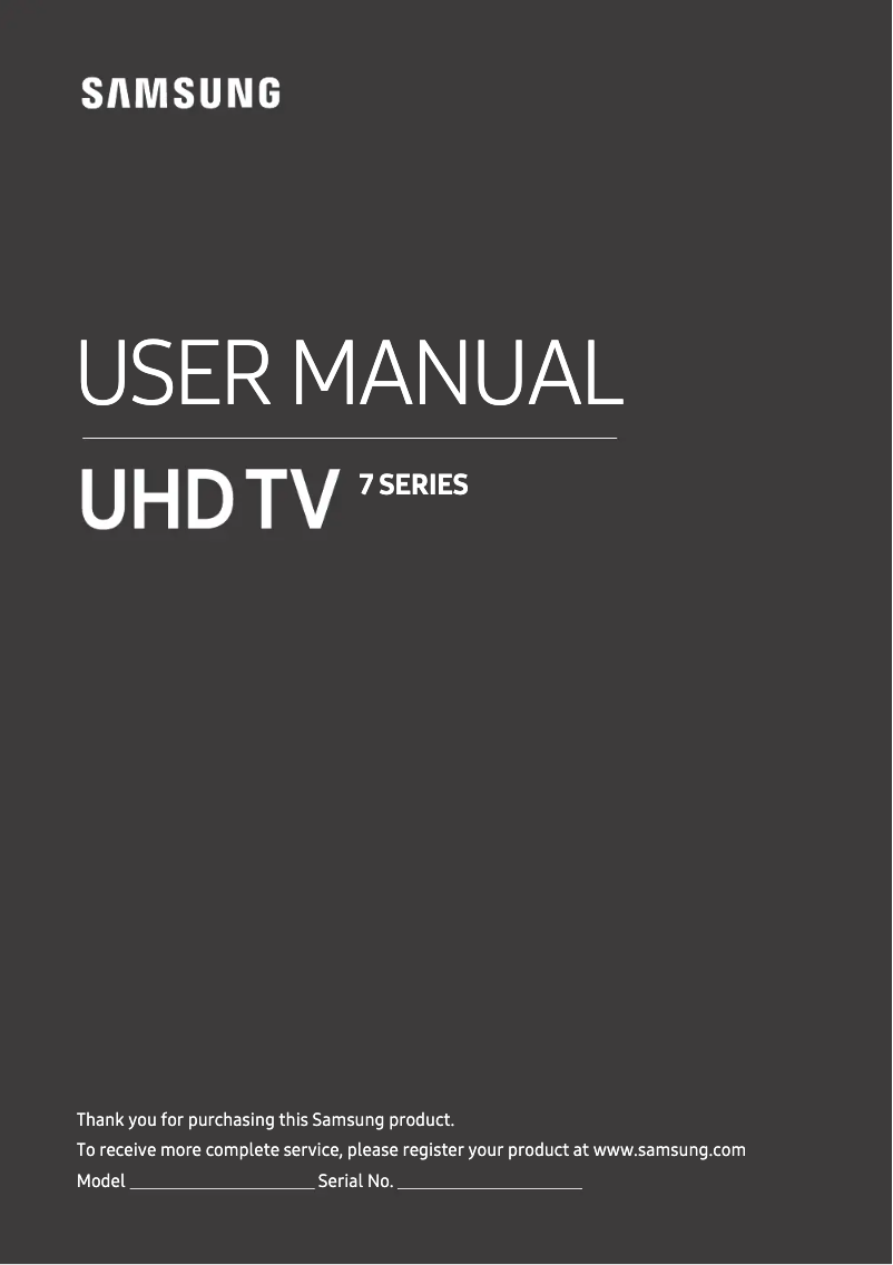 Image de la première page du manuel de l'appareil UE50NU7400UXXU
