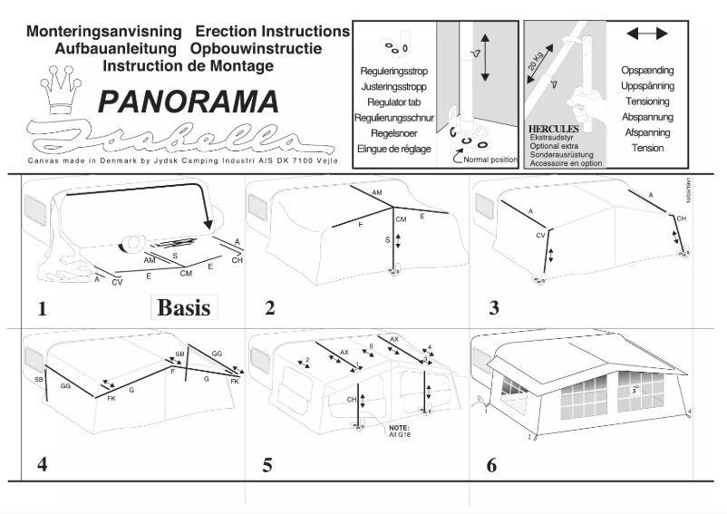 Page 1 de la notice Manuel utilisateur Isabella Panorama