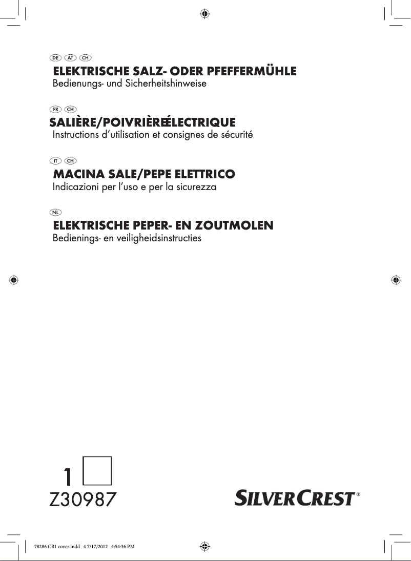Image de la première page du manuel de l'appareil Z30987