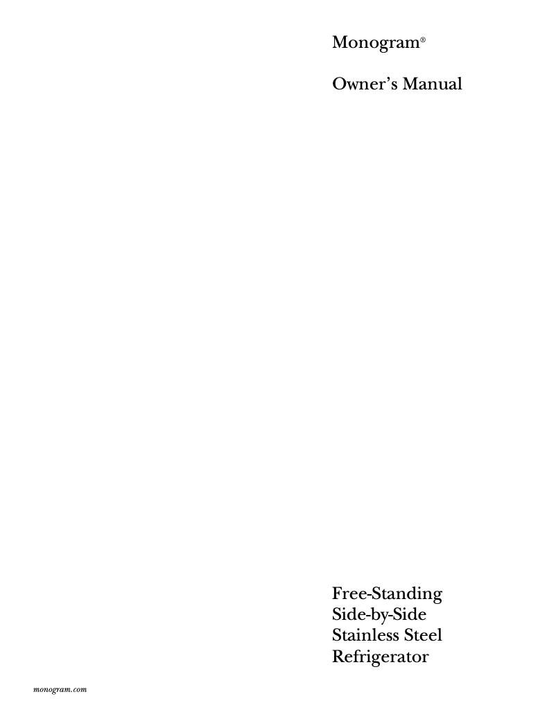 Image de la première page du manuel de l'appareil ZFSB25DMSS