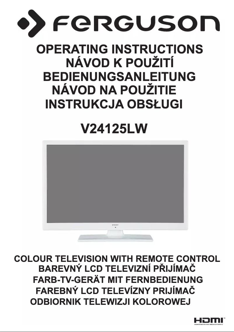 Image de la première page du manuel de l'appareil V24125LW