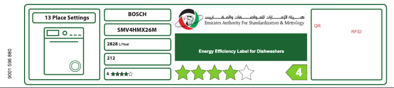 Page n°1 - Label énergétique Bosch SMV4HMX26M