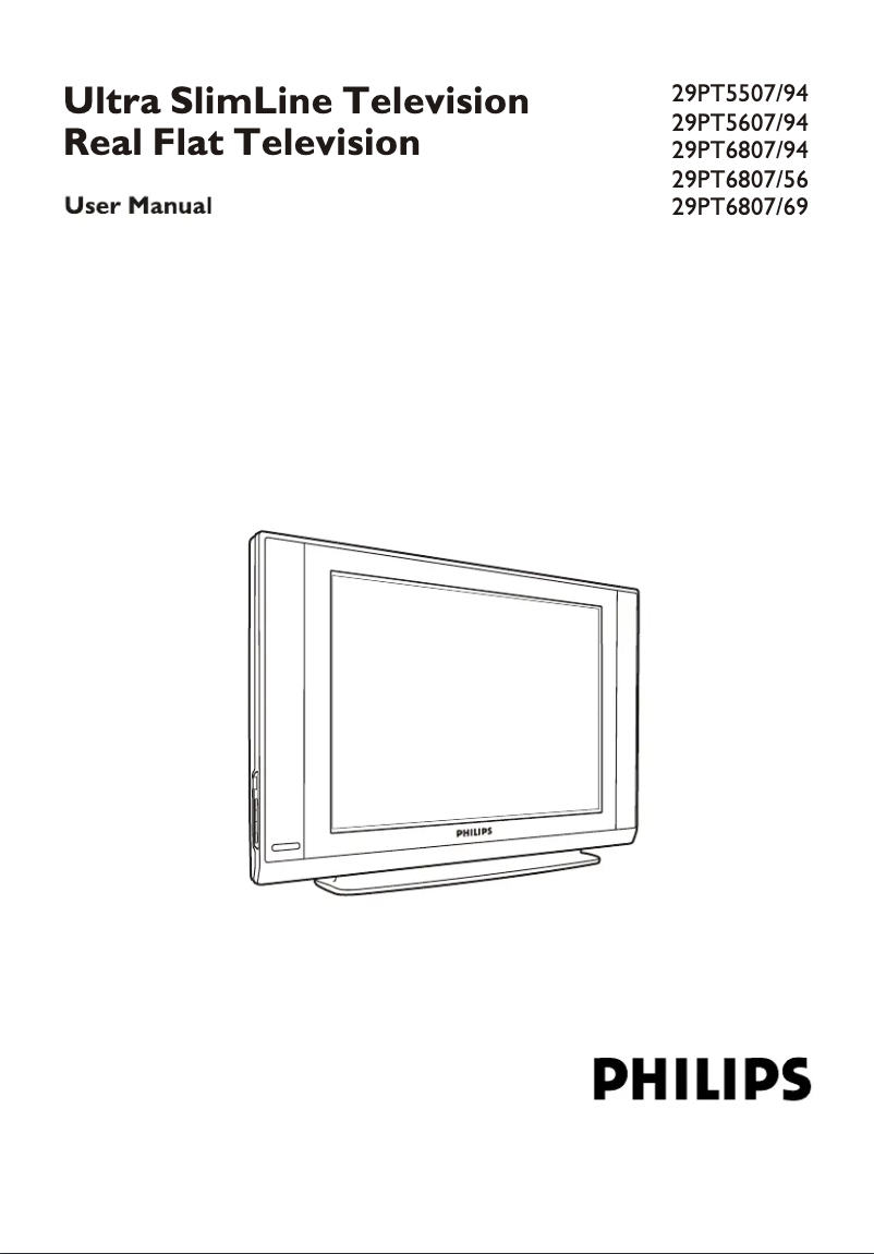 Page 1 de la notice Manuel utilisateur Philips 29PT5607