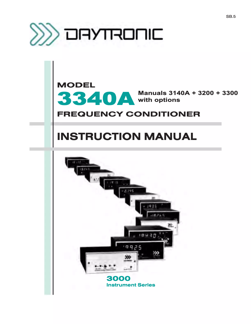 Page n°1 - Manuel utilisateur Daytronic 3340ABC