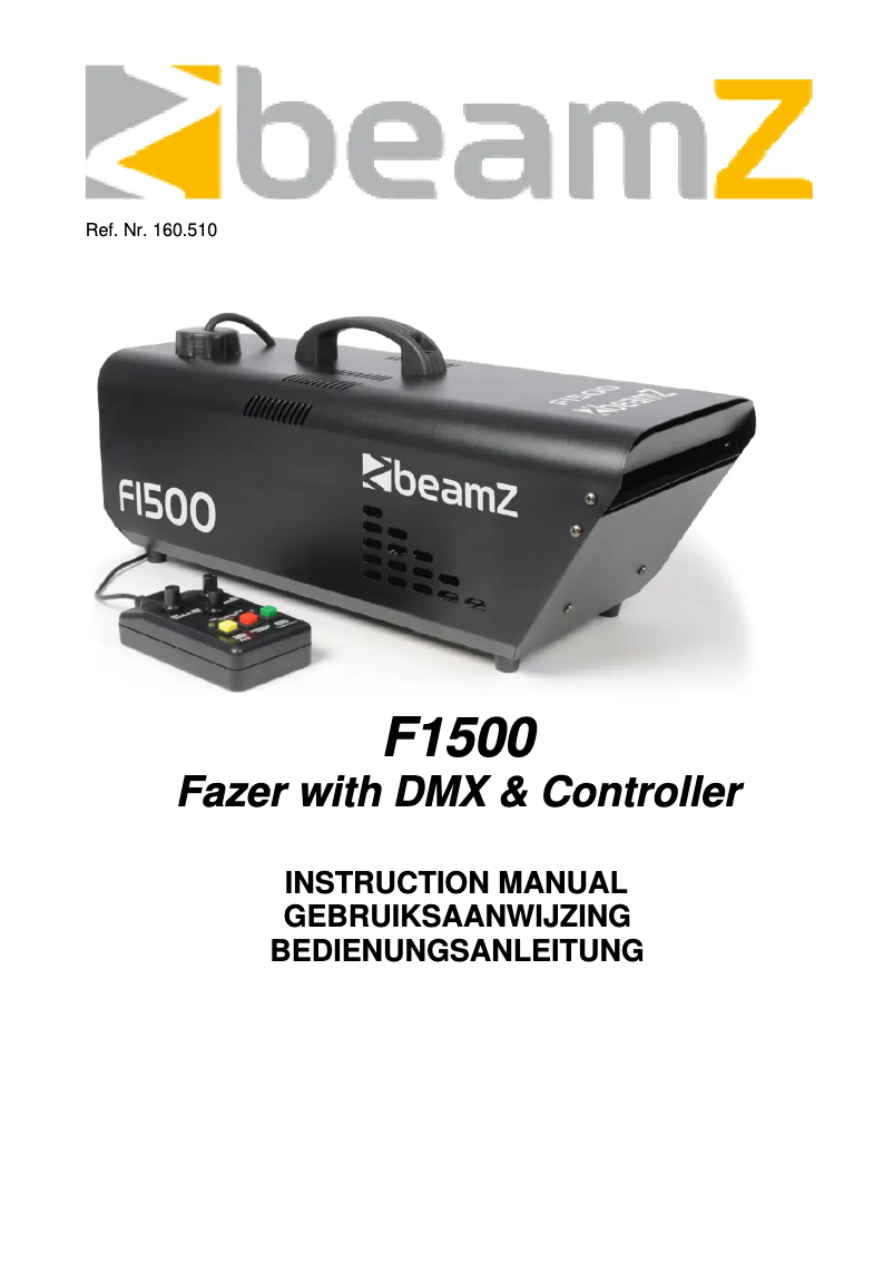 Página 1 del manual Manual de usuario BeamZ F1500 160.510