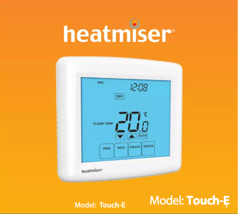 Page 1 de la notice Manuel utilisateur Heatmiser Touch-E