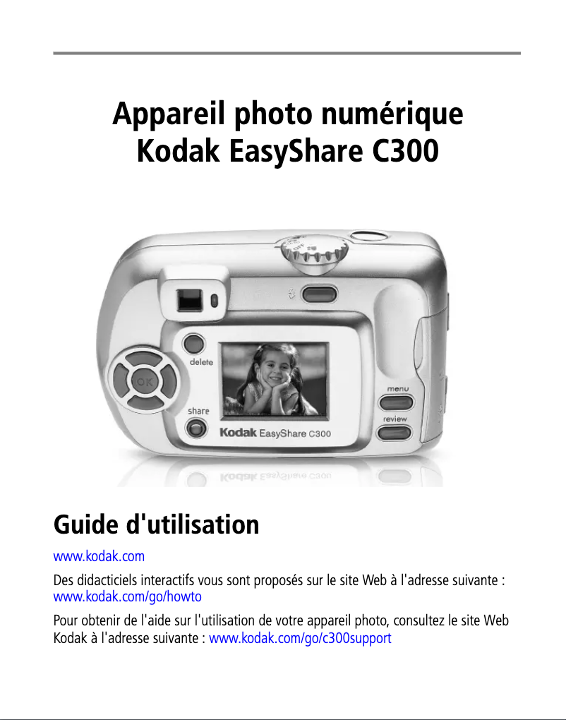 Page 1 de la notice Manuel utilisateur Kodak EasyShare C300