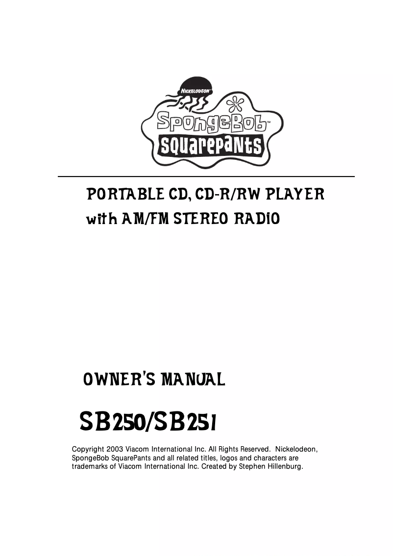 Page n°1 - Manuel utilisateur Emerson SB251