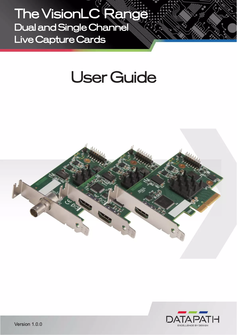Page 1 de la notice Manuel utilisateur Datapath VisionLC-SDI