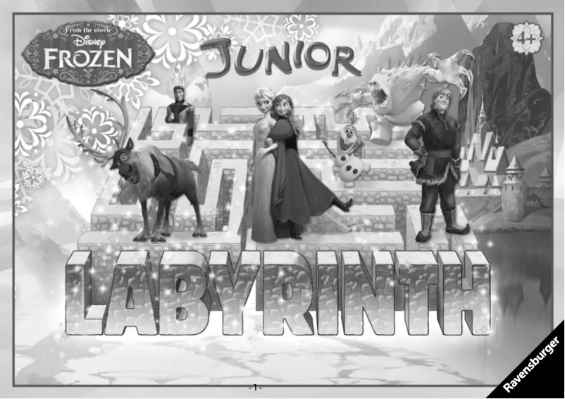 Page 1 de la notice Manuel utilisateur Ravensburger Disney`s Frozen Junior Labyrinth