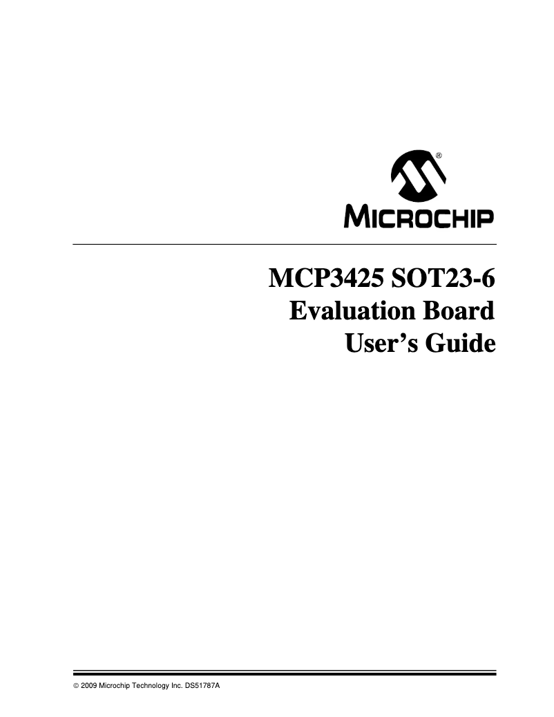 Page 1 de la notice Manuel utilisateur Microchip MCP3425