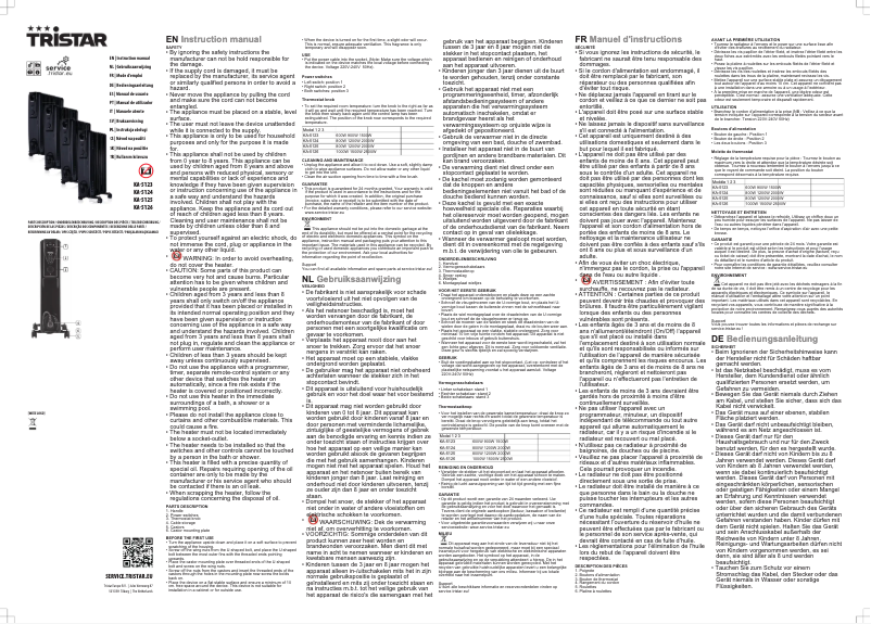 Page 1 de la notice Manuel utilisateur TriStar KA-5126