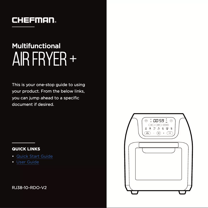 Page 1 de la notice Manuel utilisateur Chefman Air Fryer+ RJ38-10-RDO-V2