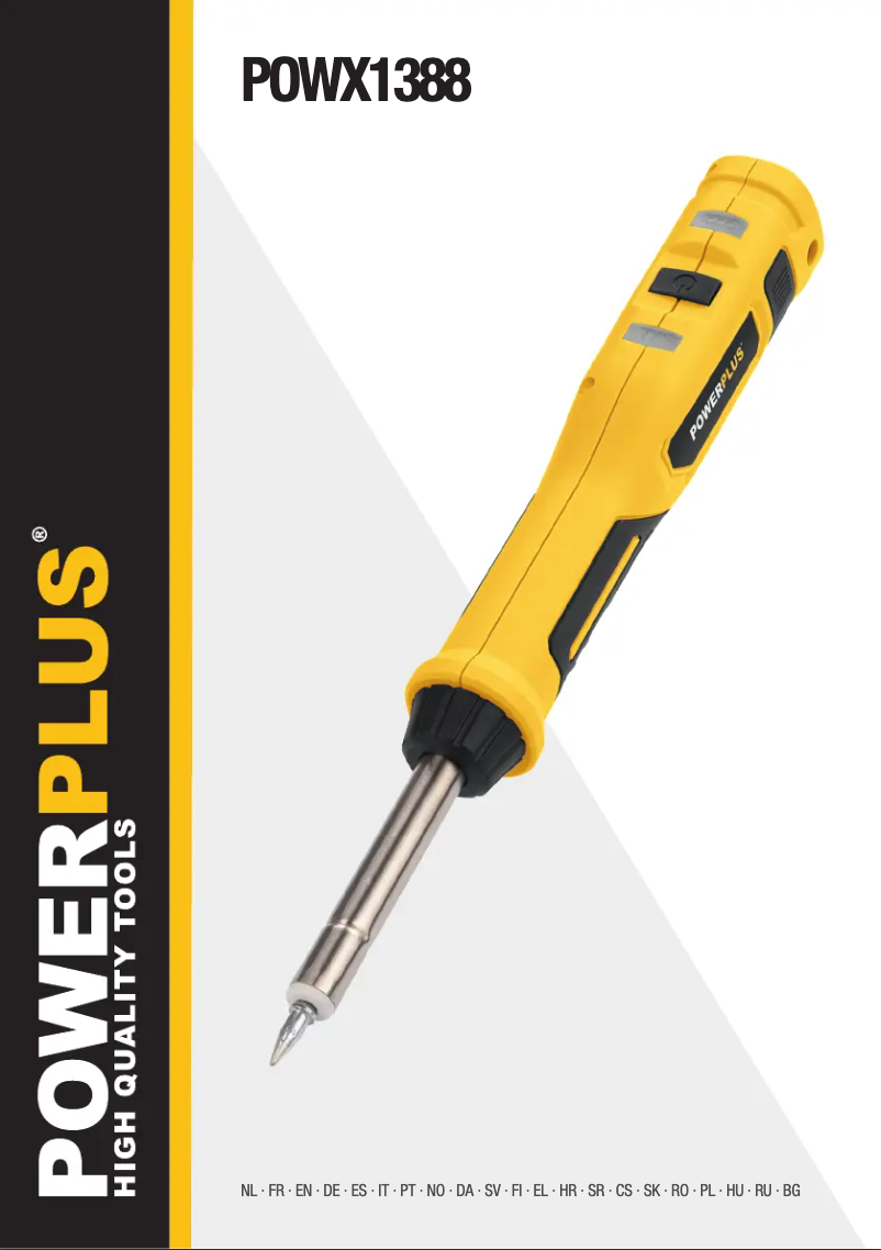 Image de la première page du manuel de l'appareil POWX1388