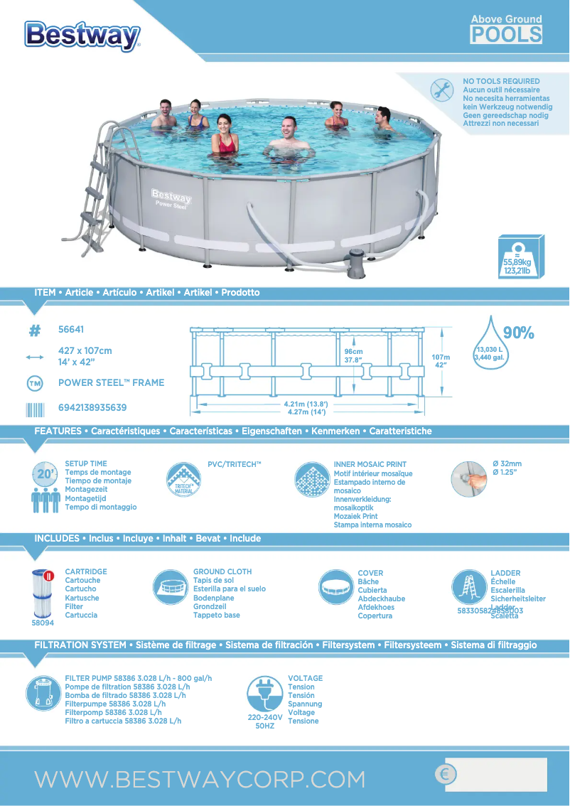 Page n°1 - Manuel utilisateur Bestway Power Steel 56641