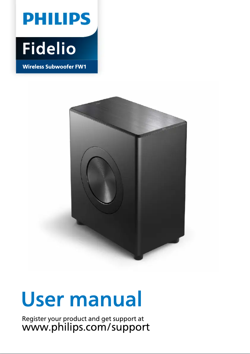 Page n°1 - Manuel utilisateur Philips Fidelio W1