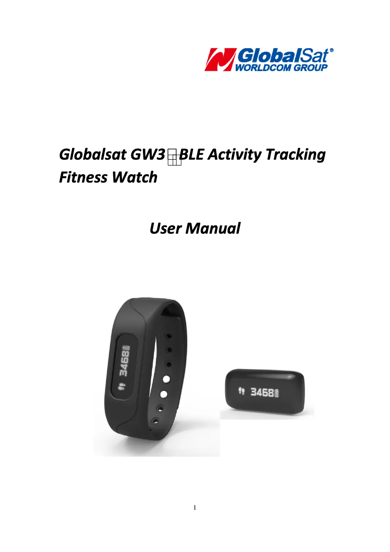 Page n°1 - Manuel utilisateur GlobalSat GW-3