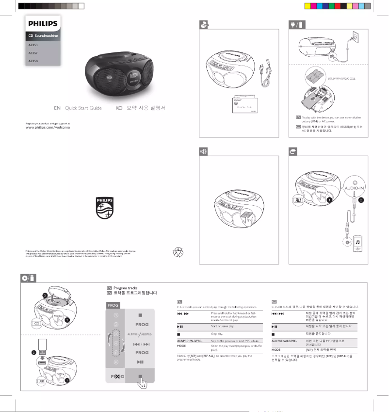 Page 1 de la notice Manuel utilisateur Philips AZ358