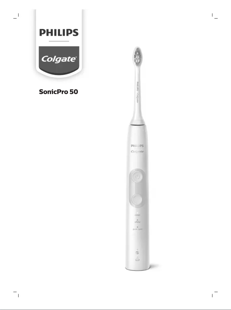 Page 1 de la notice Manuel utilisateur Philips Colgate SonicPro 50 PC0835
