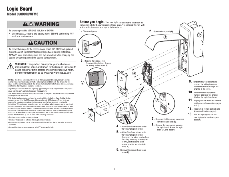 Image de la première page du manuel de l'appareil 050DCRJWFMC