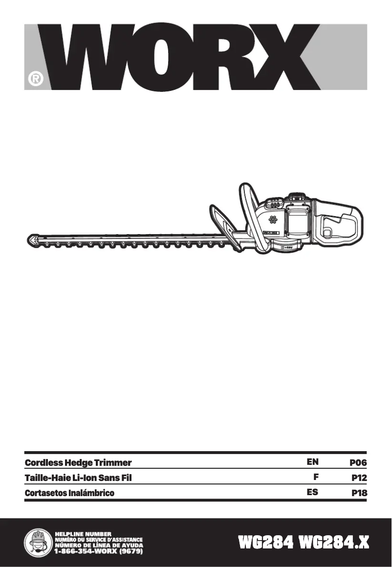 Page n°1 - Manuel utilisateur Worx WG284.1