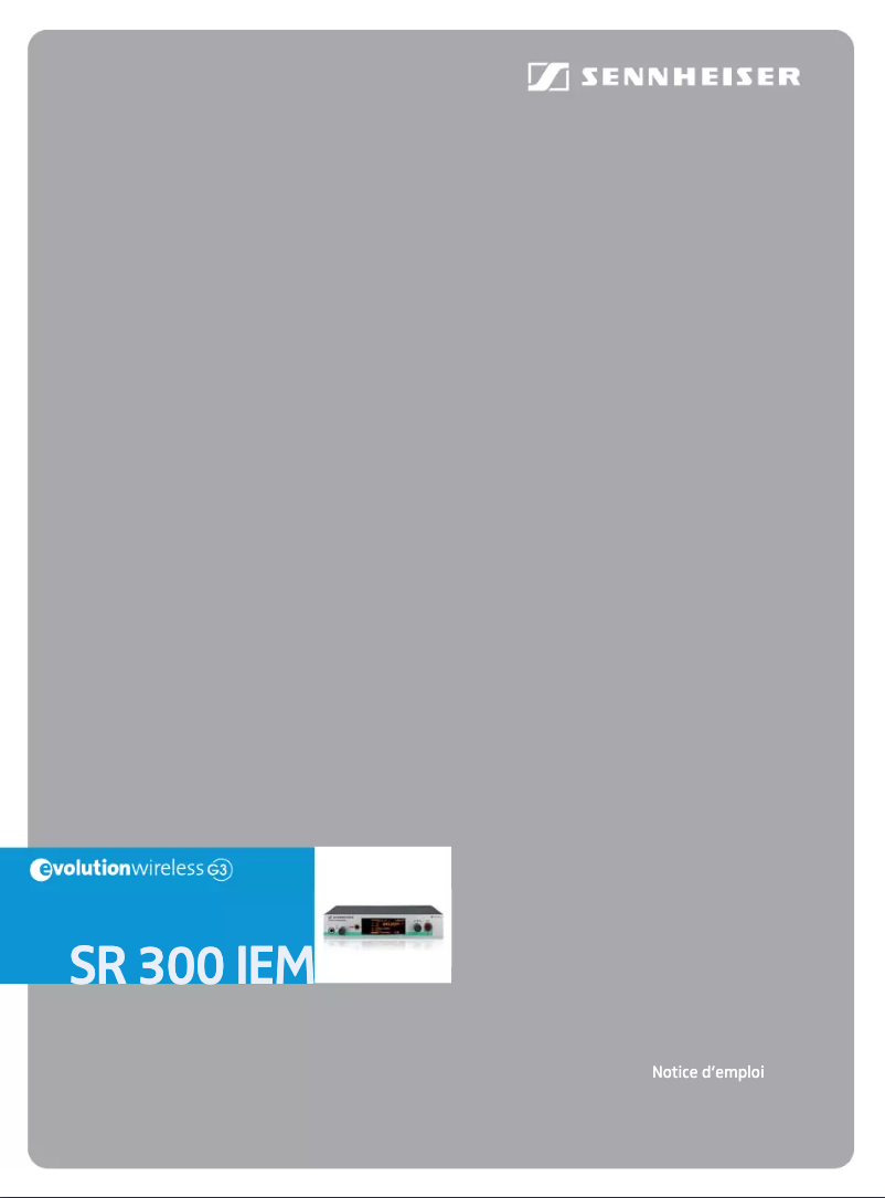 Page n°1 - Manuel utilisateur Sennheiser SR 300 IEM G3