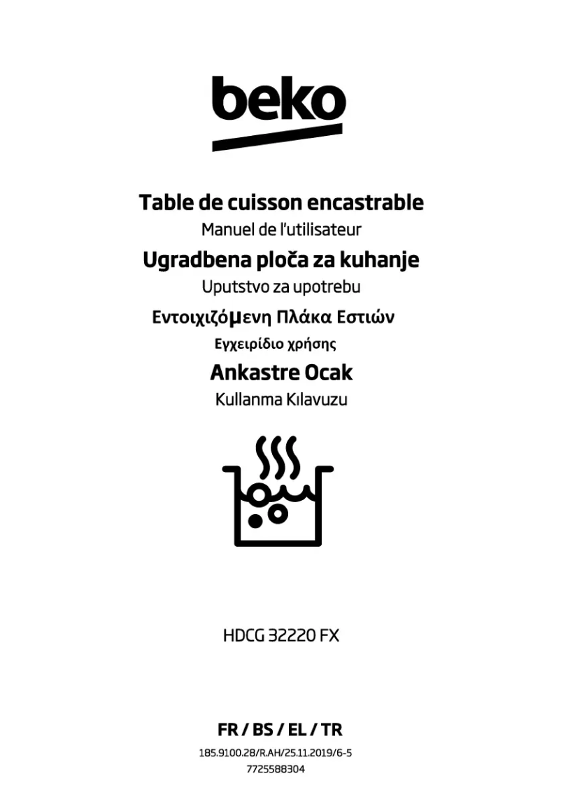 Page n°1 - Manuel utilisateur Beko HDCG 32220 FX