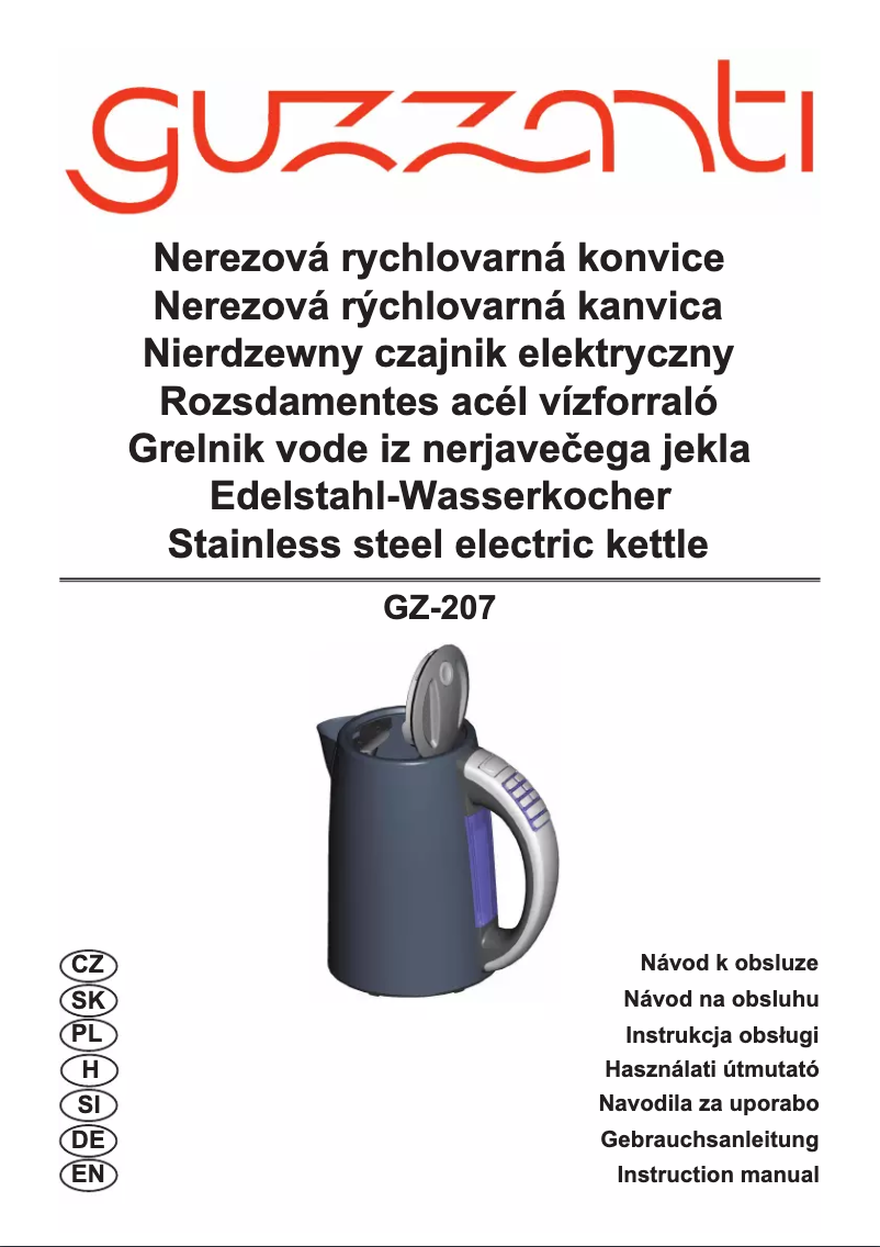 Page n°1 - Manuel utilisateur Guzzanti GZ-207