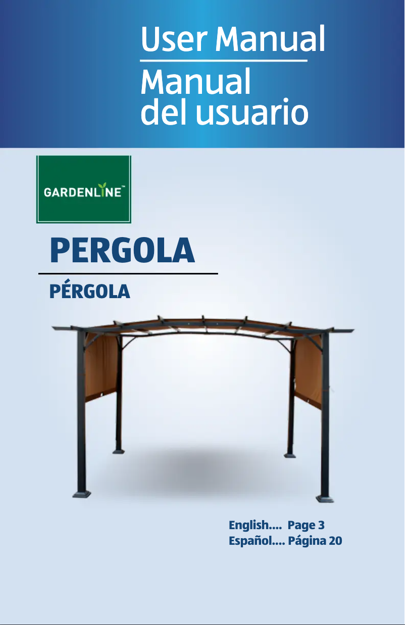 Page n°1 - Manuel utilisateur Gardenline Pergola 21919-17/49964-17